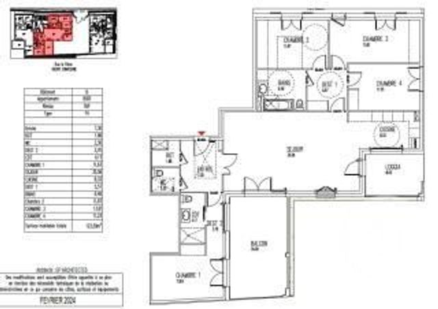 Appartement F5 à vendre - 5 pièces - 123,59 m2 - Compiegne - 60 - PICARDIE